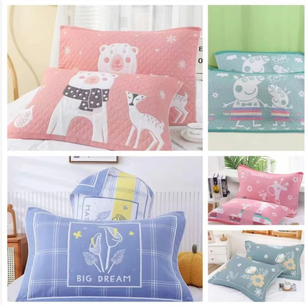 【颜色随机】纱布大枕巾52*78纱布舒适柔软亲肤