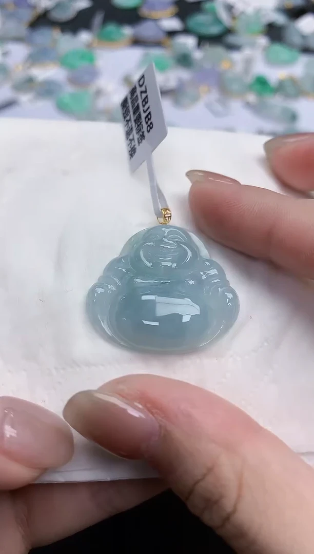 【闪购商品】翡翠颈饰18K金镶嵌天然缅甸翡翠A货