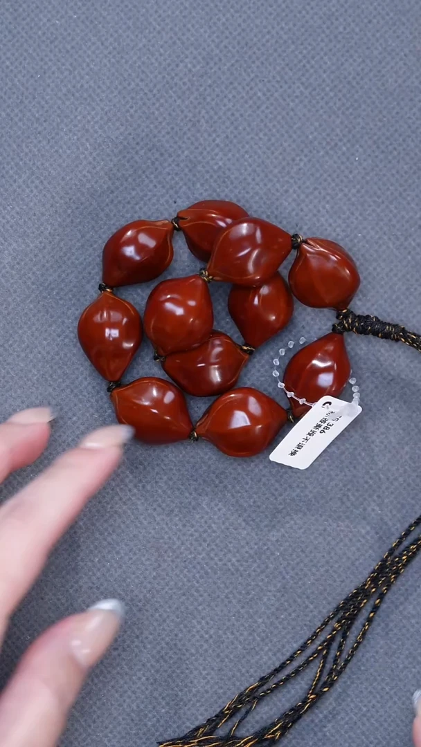 橄榄核吊坠短圆精抛铁素手持18