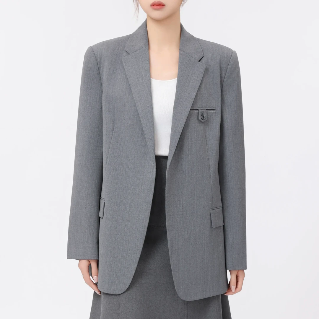 AMASS/阿玛施阿玛施AMASS显瘦三角形外套男友西装小姐5400604