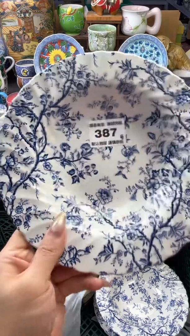 瓷片阿*387号六六工艺品瓷器