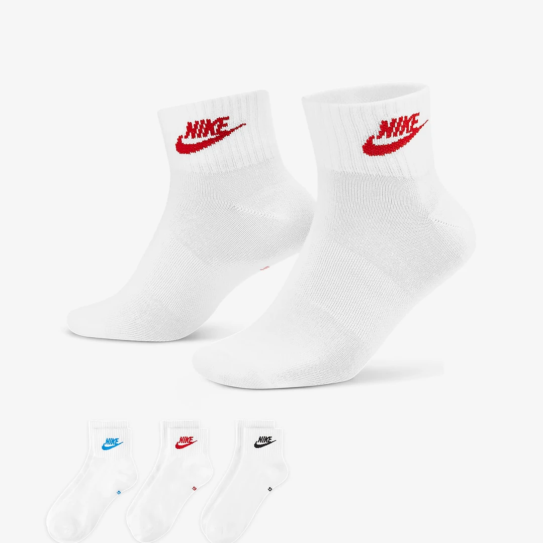 NIKE/耐克Everyday Essential 透气短筒运动短袜（3 双）DX5074911