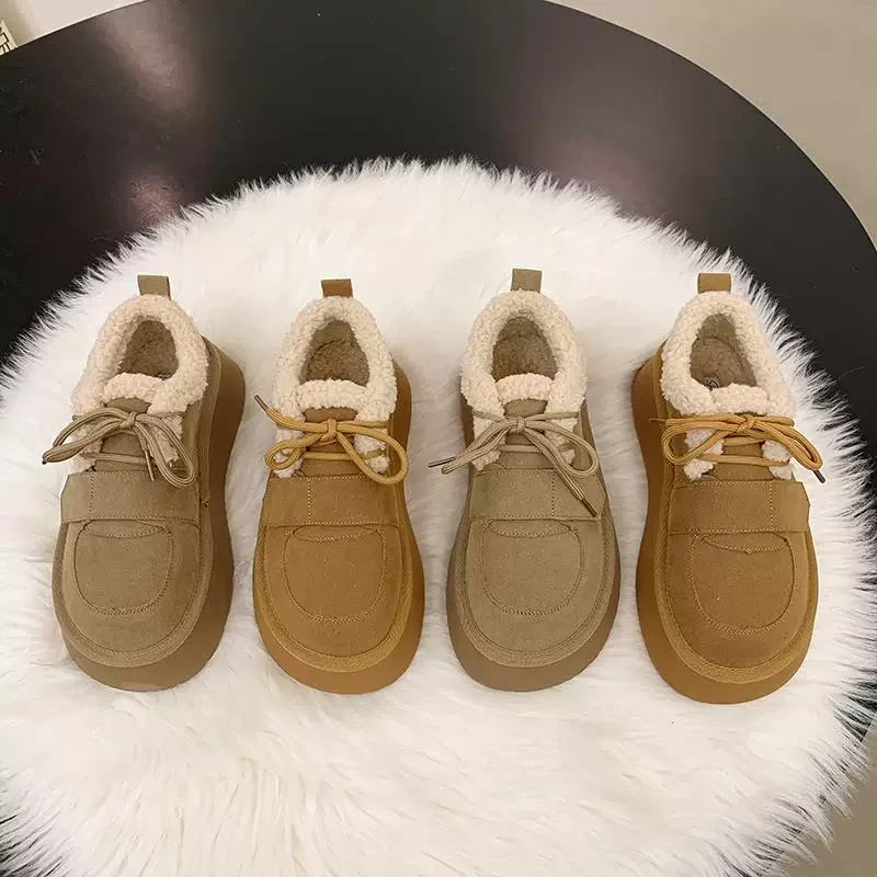 厚底勃肯鞋时尚新款冬季加绒保暖勃肯豆豆鞋S989