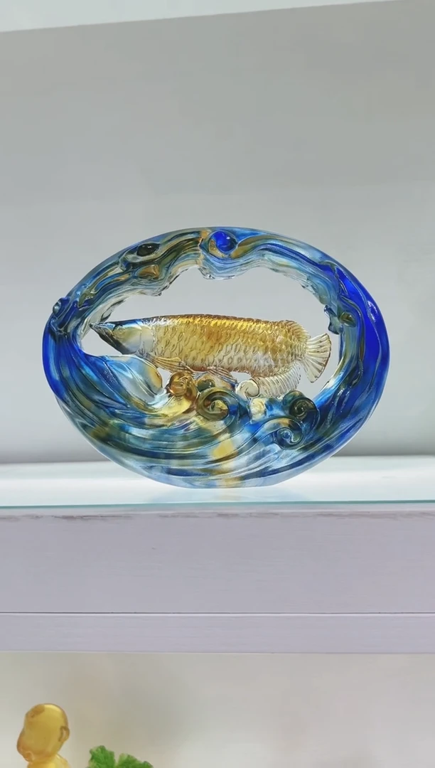 手工艺品琉璃古法琉璃财源滚滚