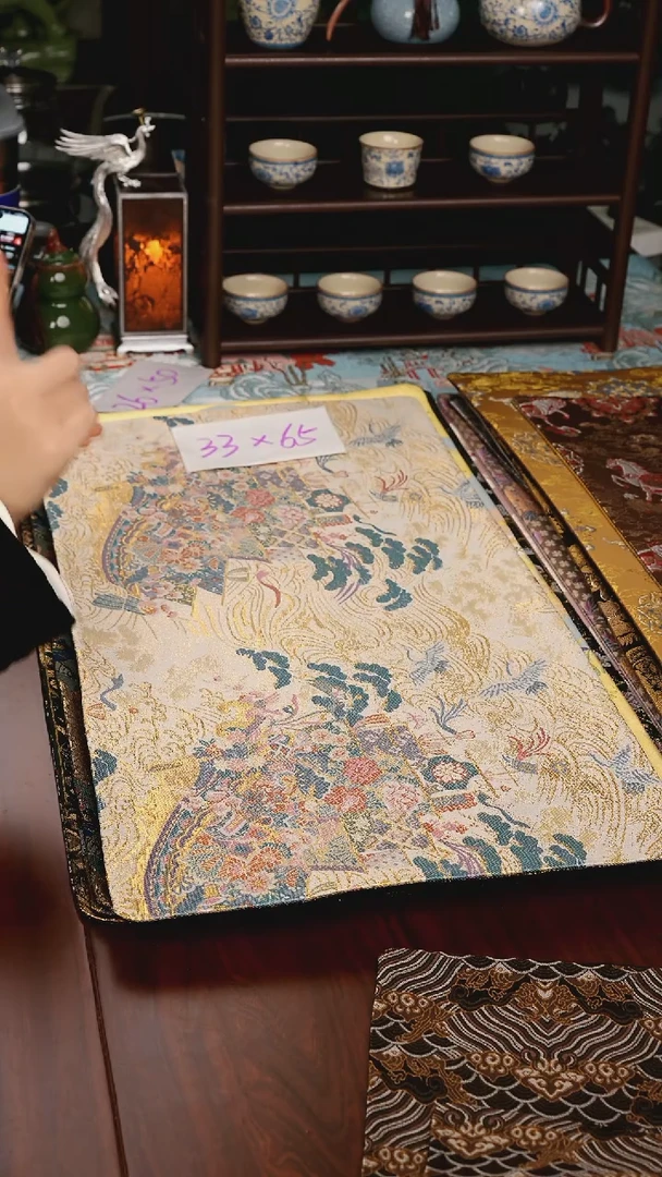 【西阵织花舟一梦双面】中国风干泡织锦茶席33*65