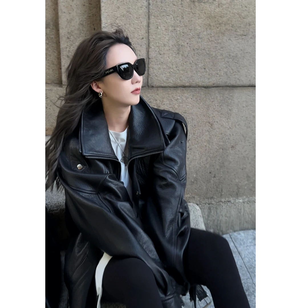 AMAZING IN | 1oo%绵羊皮 | 经典机车风皮衣 A240804-YY-24187