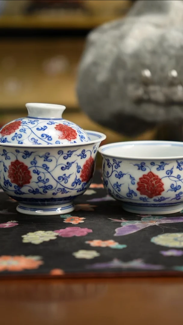 杯景德镇陶瓷杯碗柴烧多人