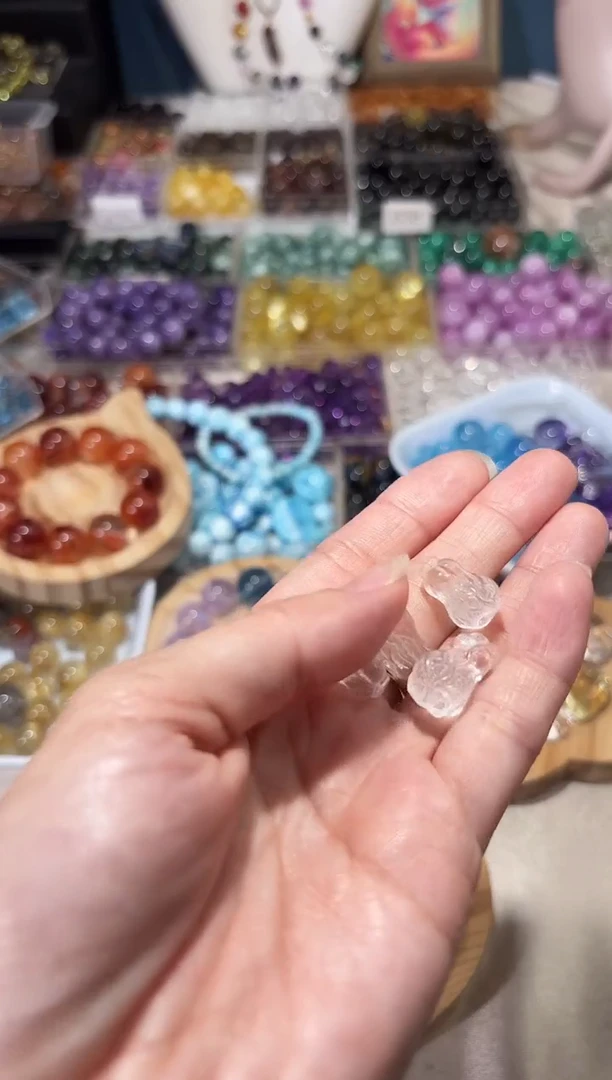 水晶手串未镶嵌白水晶白菜单颗