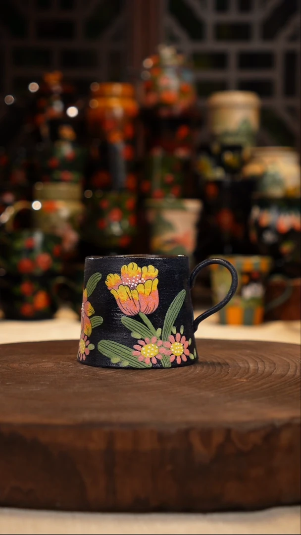 岩彩釉  手绘釉下彩