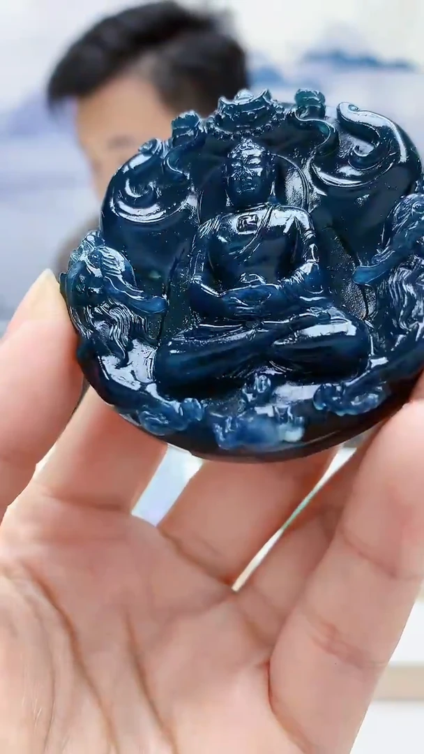 未镶嵌定制翡翠饼**?5150lr-毛货挂件赠珠链54