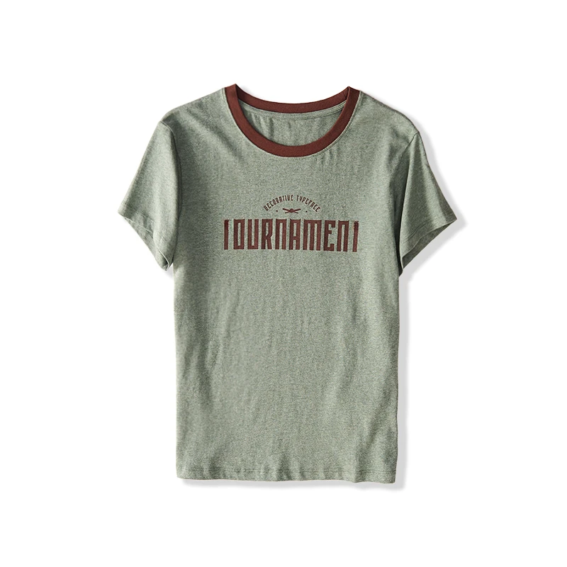 GP283  菲诗菲曼高端定制  拼色圆领全棉短袖T恤ZJF90210T