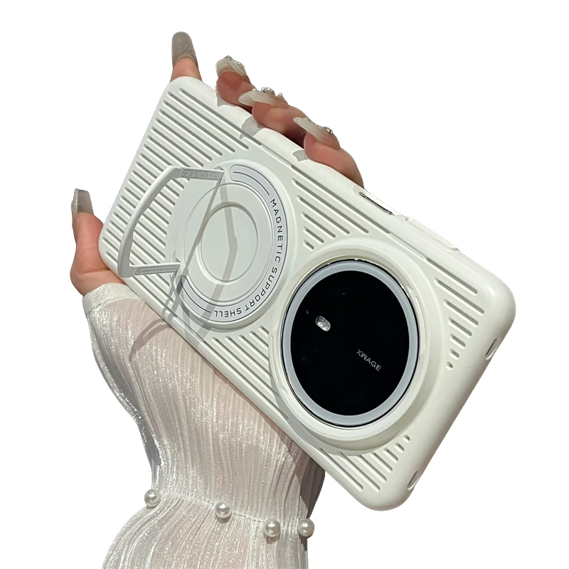 适用华为mate70pro手机壳镂空散热支架mate60pro全包防摔保护套女