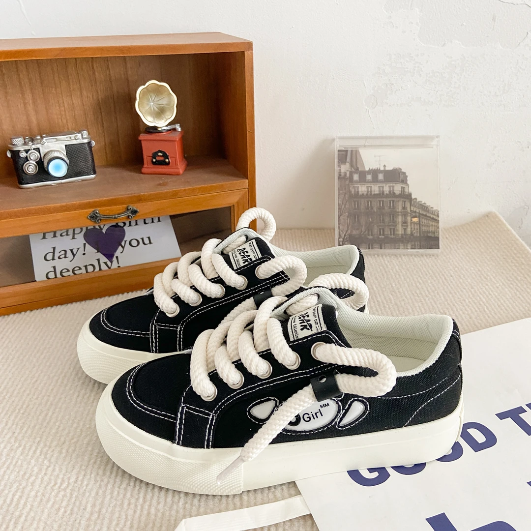 D001~200  小白鞋女鞋板鞋帆布鞋平底低帮休闲运动鞋百搭小众厚底