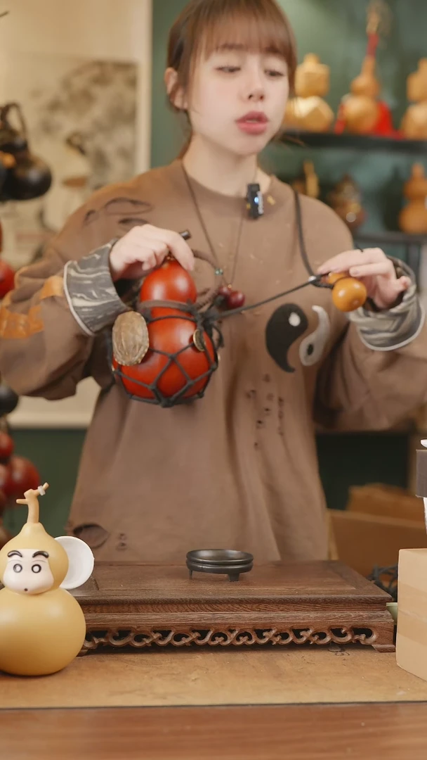 【闪购商品】162号精品天然大漆工艺防渗内胆酒葫芦~