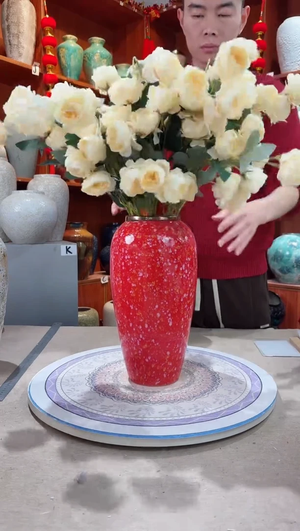 【闪购商品】瓶陶瓷花瓶 无花 黄金雨大号