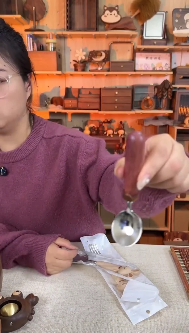 木紫苏木茄子勺子单个款