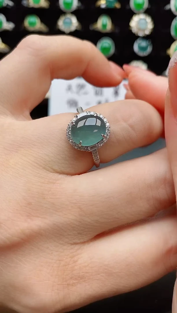 【闪购商品】翡翠戒指银S925镶嵌11111