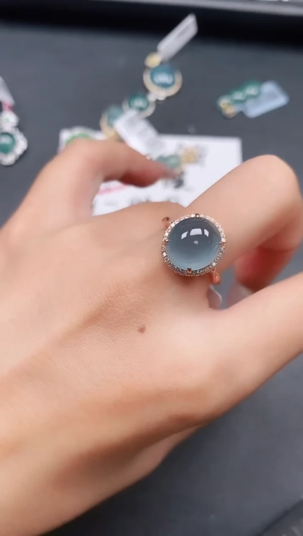 银S925镶嵌戒指翡翠11111