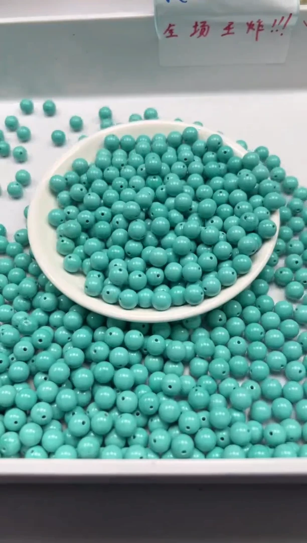 玛瑙/玉髓颈饰未镶嵌w408高瓷绿*松8mm*25颗