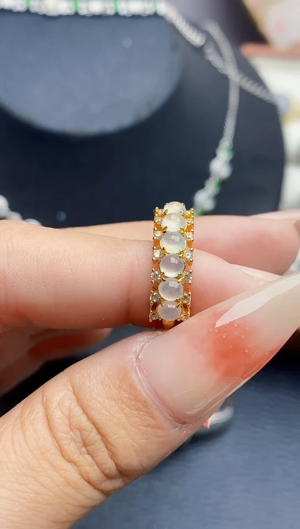 银S925镶嵌戒指翡翠1166