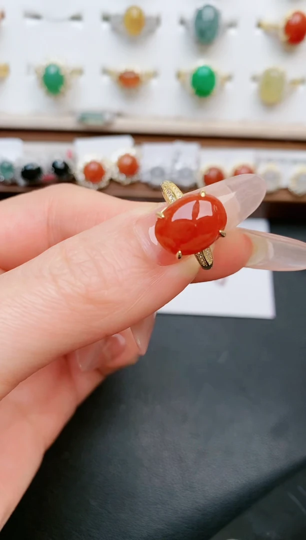 【闪购商品】翡翠戒指银S925镶嵌....
