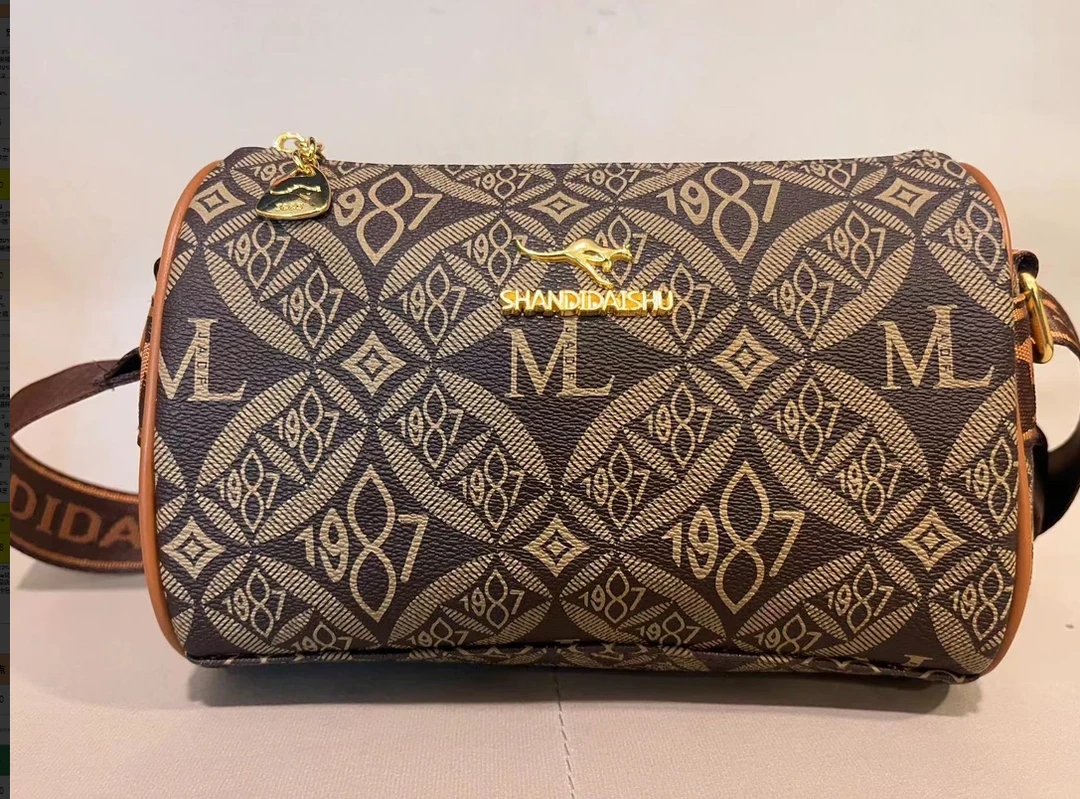 【笔筒包】百搭轻奢潮流女士单肩斜挎包8030-1987棕长23高15厚10