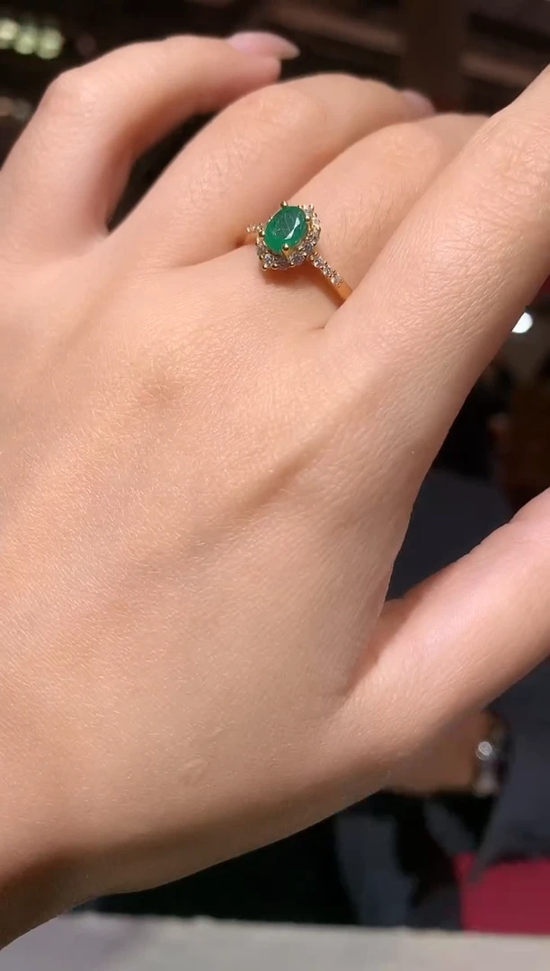 银S925镶嵌戒指祖母绿【宝石世家严选】