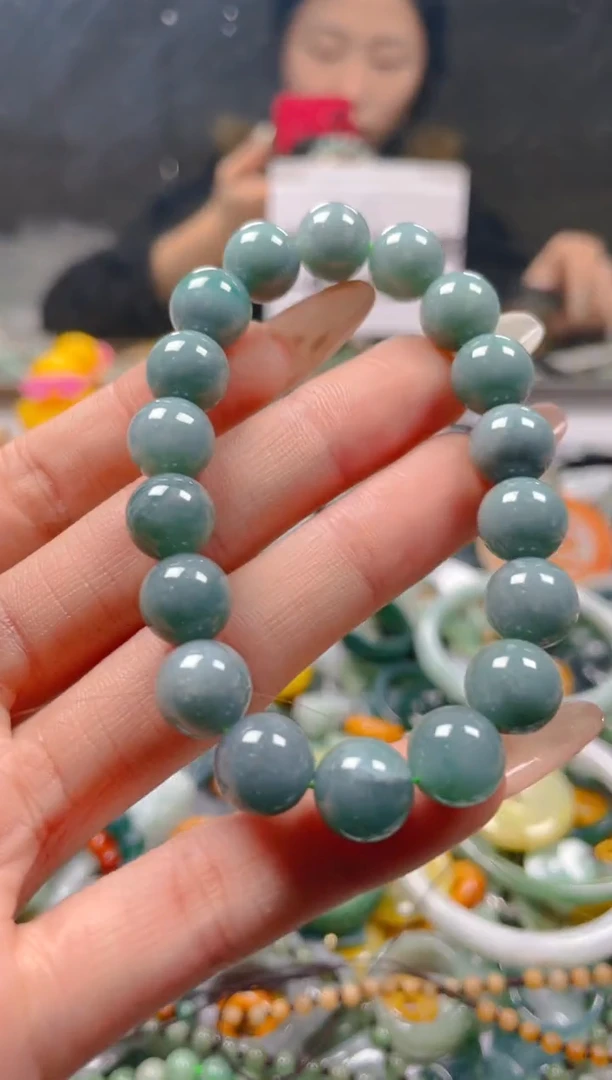 【闪购商品】翡翠颈饰未镶嵌10MM/L/翡翠A货一图一物