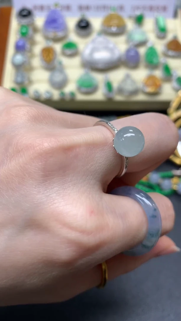 翡翠戒指18K金镶嵌戒指|2980+298