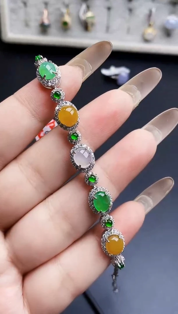 银S925镶嵌戒指翡翠0095