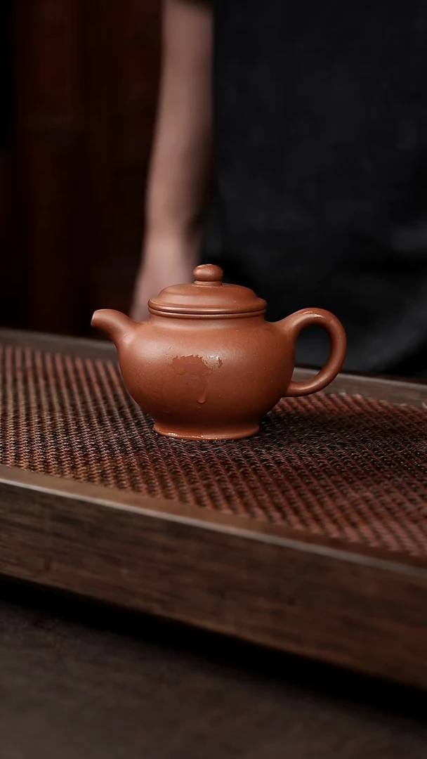 茶壶紫砂红皮龙掇只