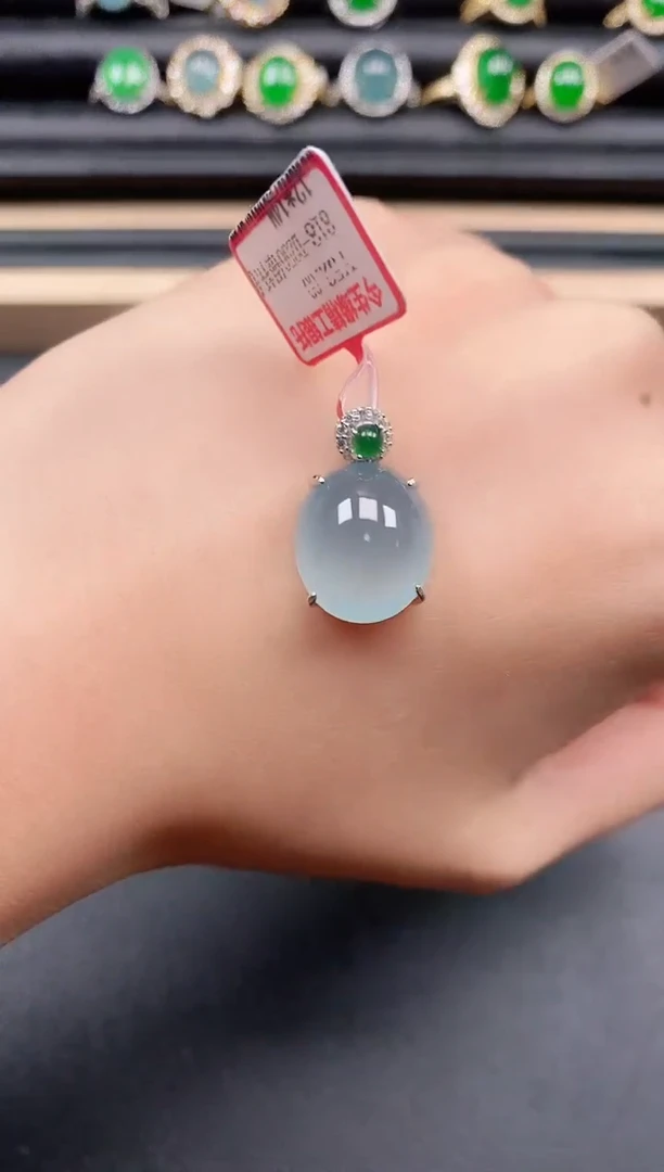 翡翠戒指银S925镶嵌1111111
