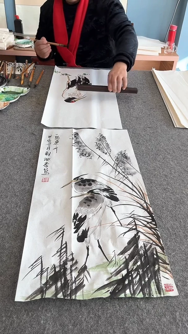 【闪购商品】国画一路连升、手绘、