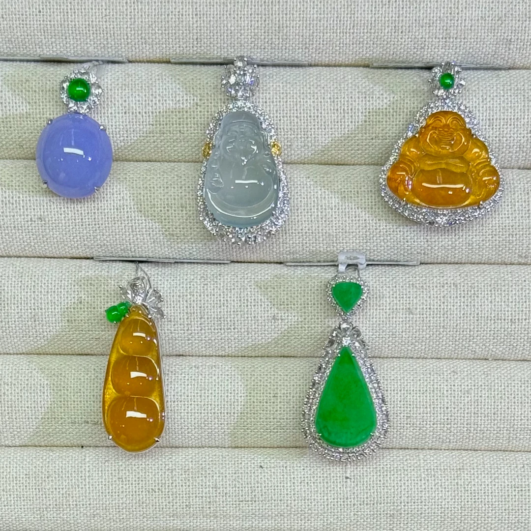 翡翠吊坠1件-18K金-多样性发货只发一件-AE25-JM|CXQ21