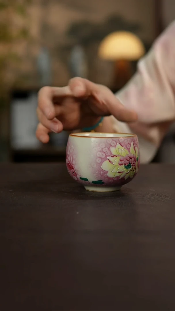 杯景德镇陶瓷杯碗柴烧多人