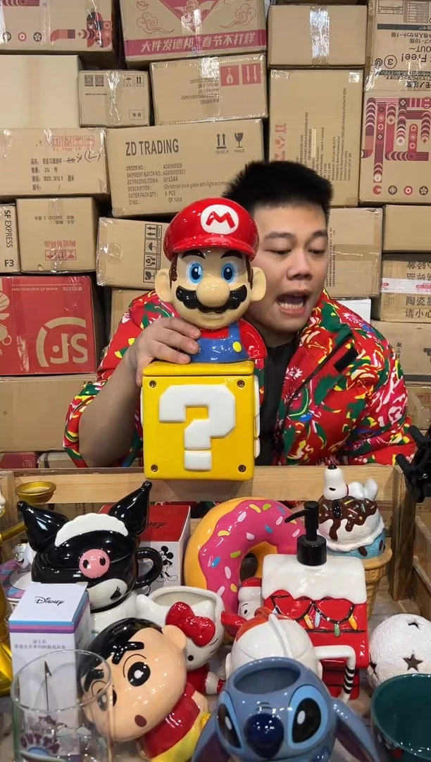 【闪购商品】杯马里奥问号罐一套