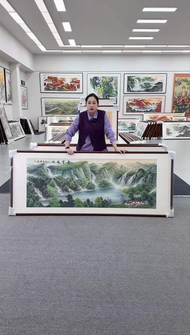 国画手绘 聚宝福地 219*88