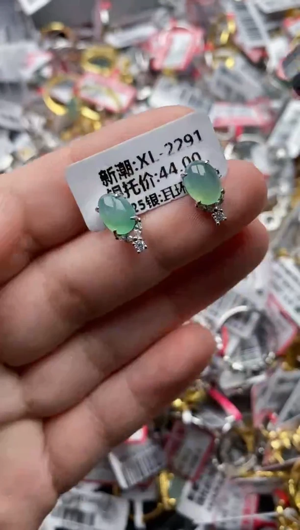 【闪购商品】翡翠戒指银S925镶嵌22222---8