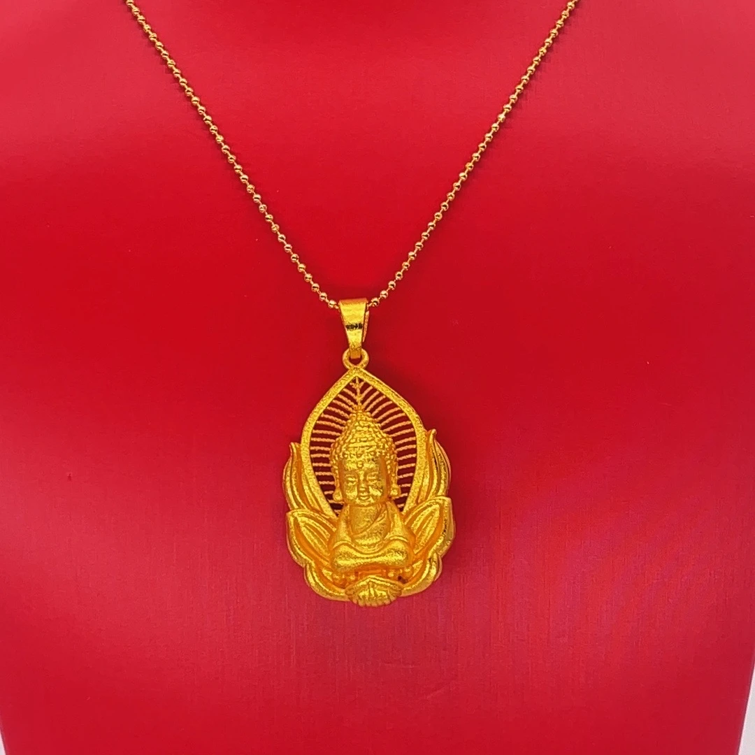 铜合金吊坠 【精工雕刻莲花童子项链】