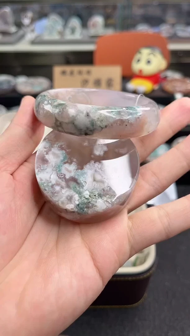 未镶嵌手镯石英质玉尘*丷圈口（赠品镯心）