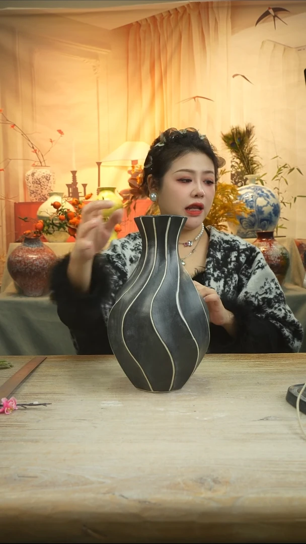 高30口8高温陶瓷花瓶花器