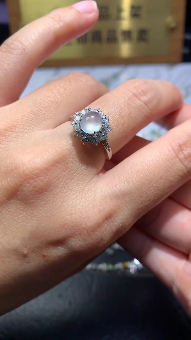 颈饰银S925镶嵌翡翠净货