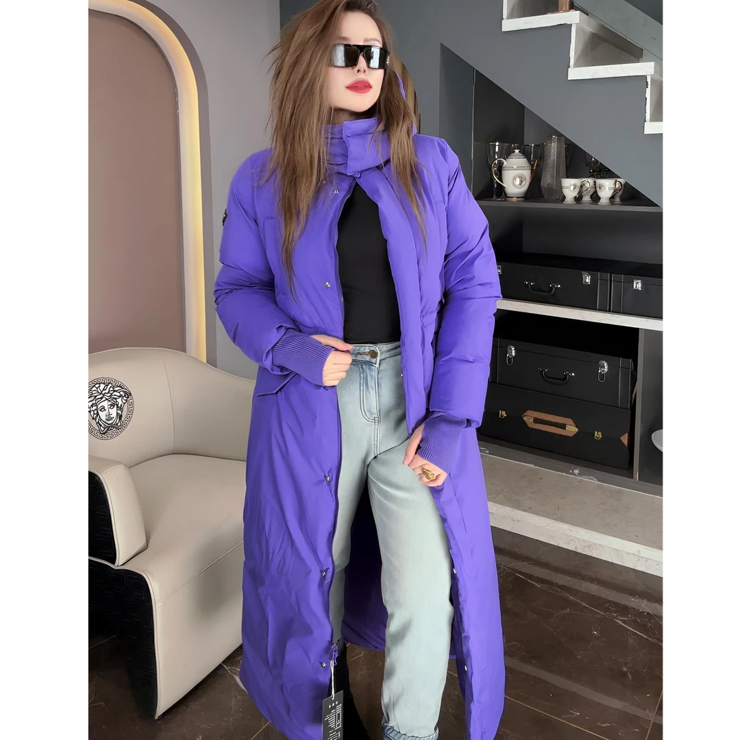 GDINAZ 高级感长款外套网红时尚连帽宽松中长款加厚韩版冬季显瘦