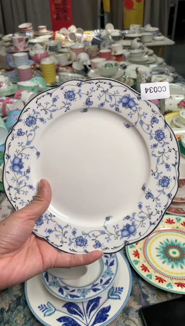 【闪购商品】瓷片陶瓷原单CC035餐具1个8寸