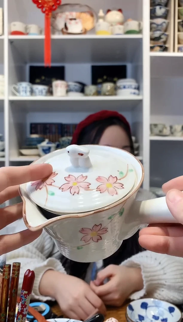 【闪购商品】耐热玻璃兔子樱花壶