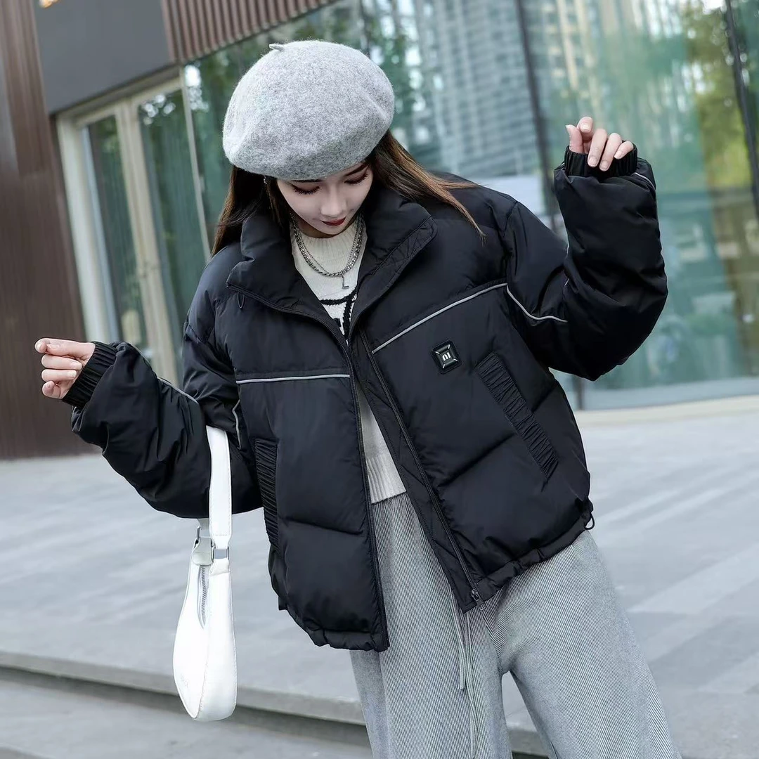 短款加厚羽绒服女冬季新款小个子时尚爆款90白鸭绒宽松短外套878