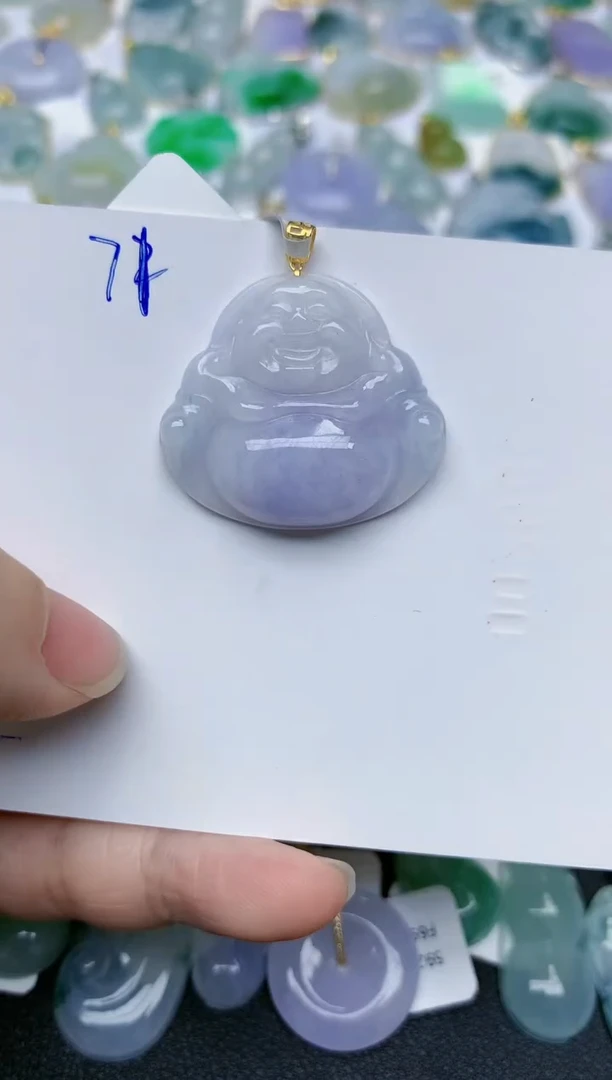 【闪购商品】翡翠颈饰18K金镶嵌天然翡翠A货    