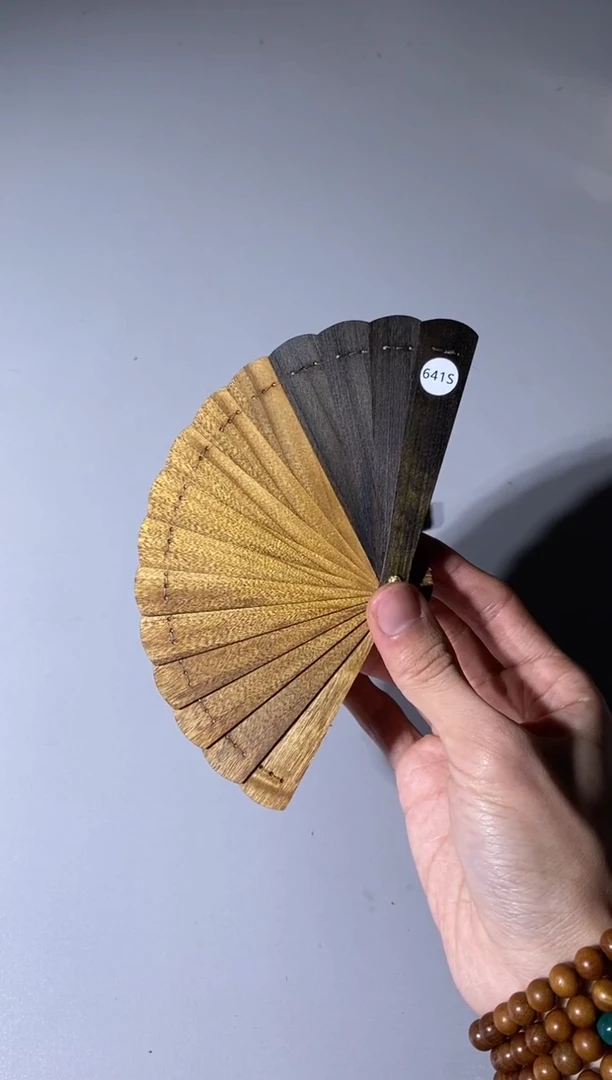 【闪购商品】金丝楠641号10cm金丝楠木小叶桢楠掌中扇