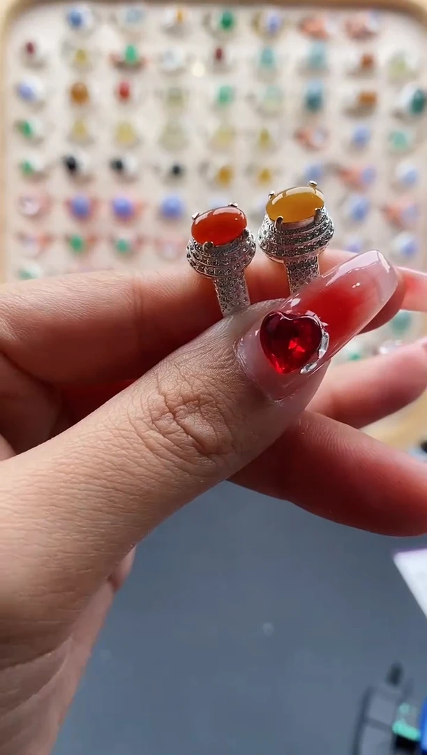 【闪购商品】翡翠戒指未镶嵌缅甸天然A货翡翠555 5+10