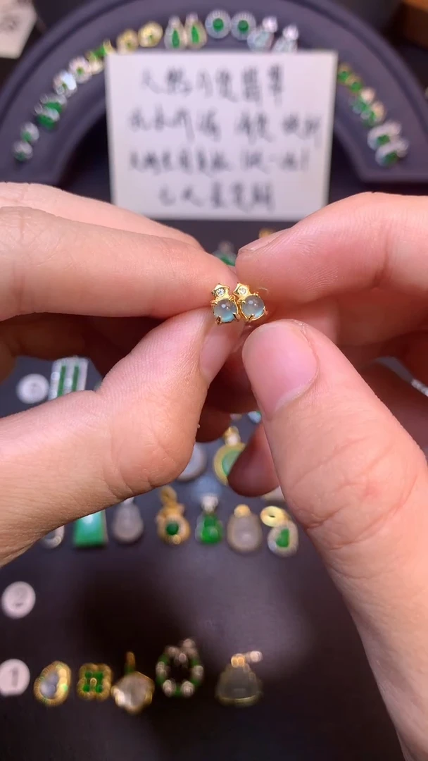 吊坠(不含链)银S925镶嵌翡翠水*1